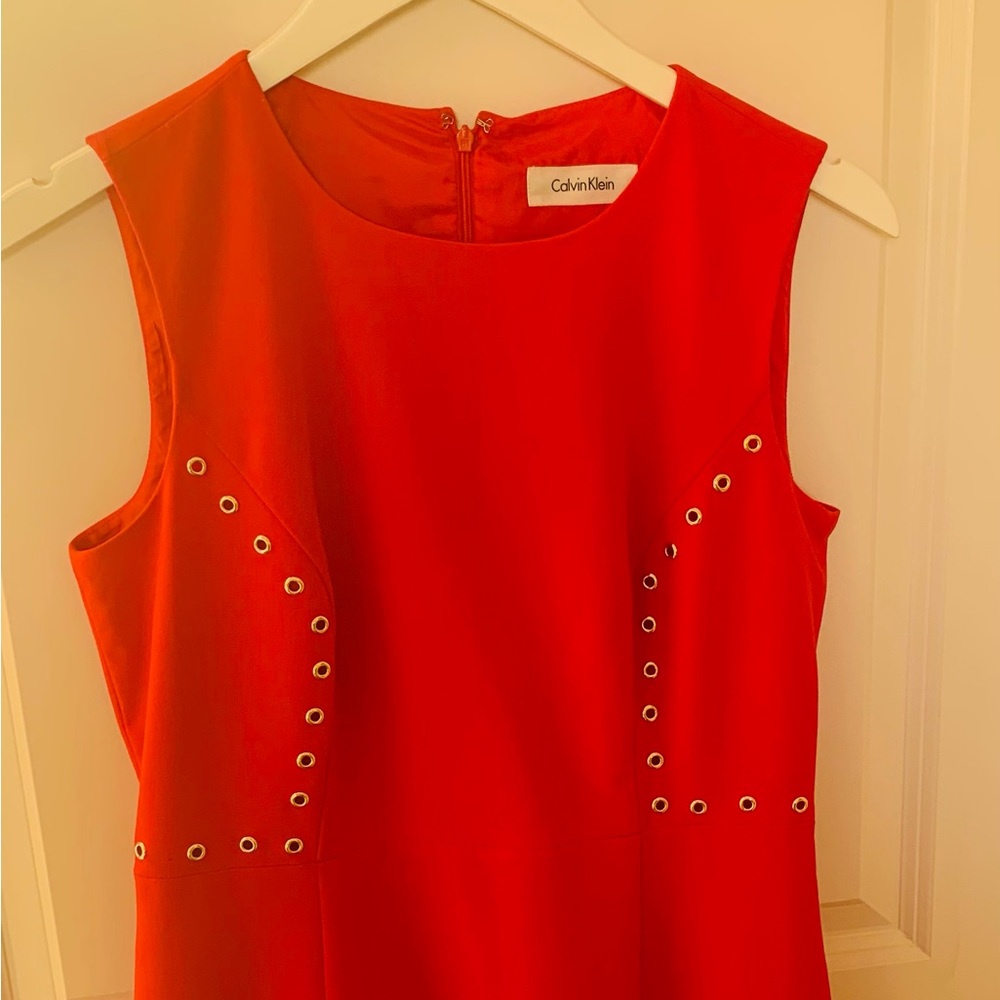 Calvin Klein Stud Front Sheath Dress Sz 6
